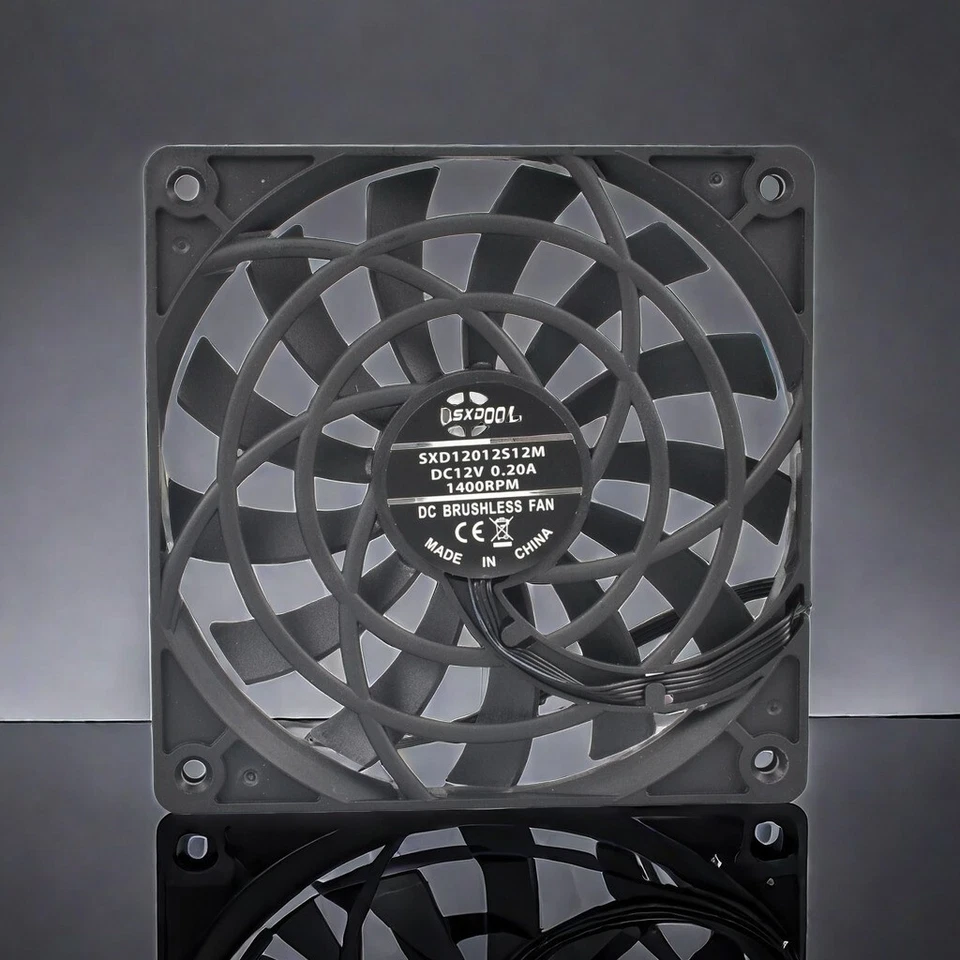 Ultra-Slim 120mm PWM Cooling Fan, 12V 0.20A, 1400 RPM Quiet Low Noise 12cm Fan - Image 2 of 4