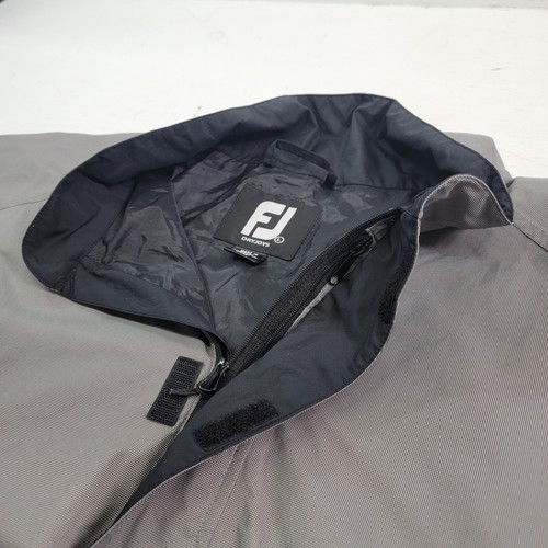 Dryjoys FootJoy Men's Sz Large Black Gray Windbreaker Pullover Jacket Golf EUC - Picture 5 of 11