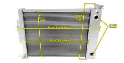 SR 3 Row DP Radiator,1.25,1.5 for 1967-1969 Pontiac Firebird Trans Am Small LS