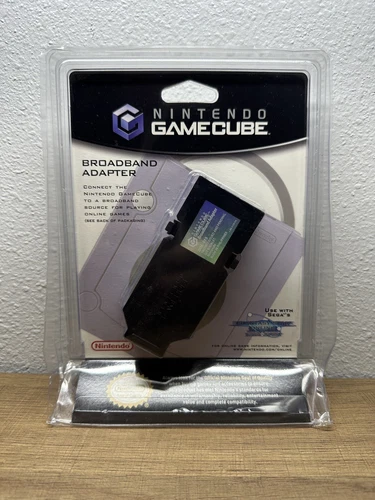 Nintendo GameCube Broadband Adapter - New Sealed DOL-015 Clamshell Packaging