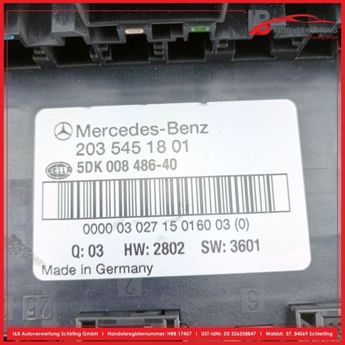 MERCEDES BENZ C-KLASSE W203 C200 CDI Sicherungskasten SAM Modul 2035451801 - Picture 4 of 4