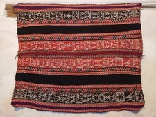 Share Vintage hand woven Bolivian Aymara textile manta cloth throw blanket