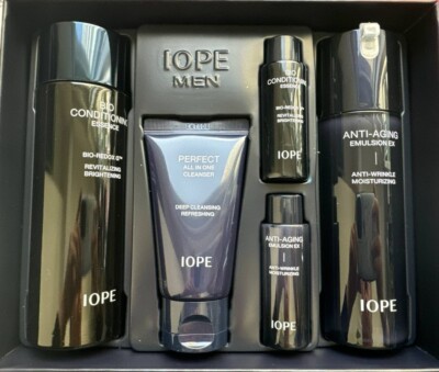 IOPE Men Bio Essence Anti Aging Skincare Set, Korean Cosmetics, Kbeauty, sample