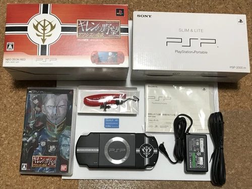 Sony PlayStation PSP 2000 Console Gundam Gihren Ambition Limited Model w/Box etc