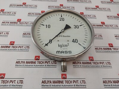 Bourdon SS 316 Pressure Gauge 0   40 Kg/Cm2 7J-2974