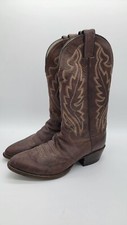 Justin Boots Style 1949 Brown Leather Cowboy Western size 9D USA Made