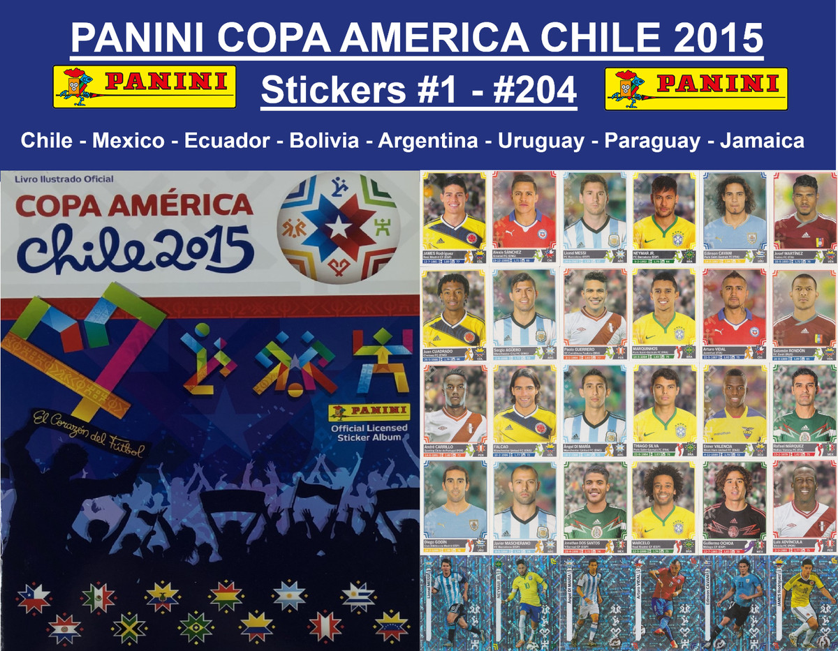 Panini Copa América Chile 2015 - Stickers #1 - #204