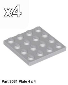 LEGO 4x4 Dark Bluish Grey Base Plates Part 3031