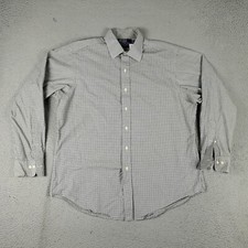 Ralph Lauren Shirt Mens 16.5 Gray Check Pony Dress Button Up Long Sleeve 