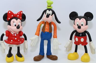 ヴィンテージ　 フィギュア　Mickey 　Minnie　レトロ　レア SET 5 Mickey and Minnie Mouse Mini Figurines | Vintage
