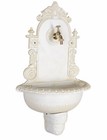 Antique wall fountain white shabby chic Renaissance wall well metall water point