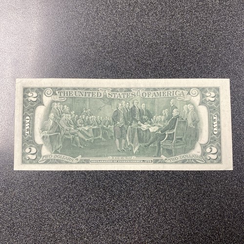Billete de $2 1976 primer día de emisión estampado en SAN MARCOS 13 de abril de 1976 circulado - Imagen 2 de 2