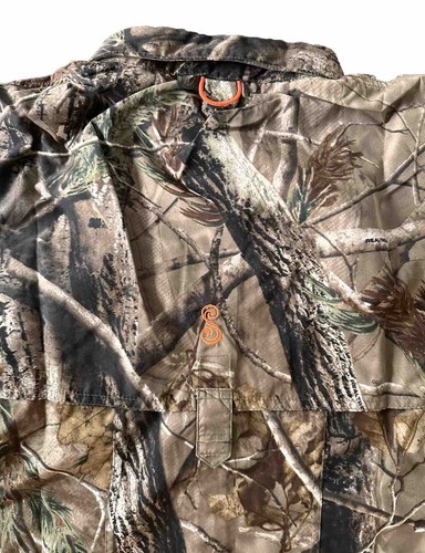 She Safari Hunter Camouflage Shirt Button Long Sleeve Men’s Large Real Tree Sz M - Picture 6 of 13
