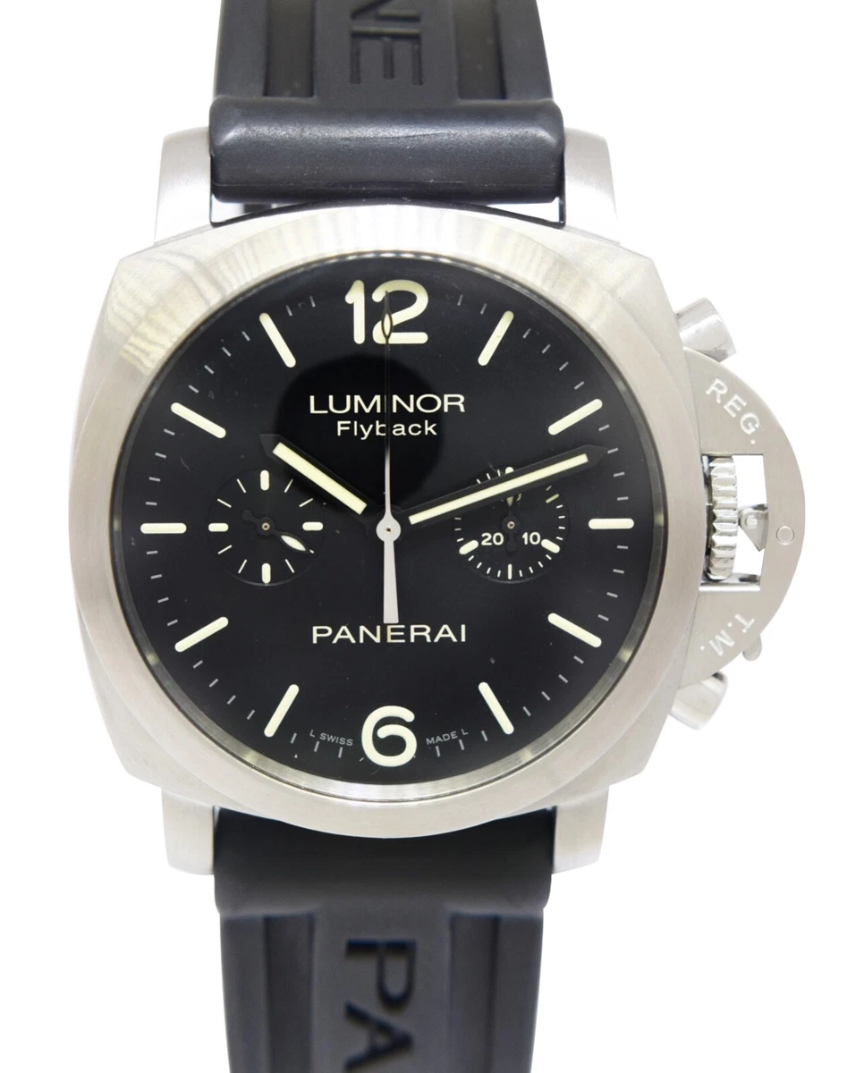 Panerai Luminor Flyback Chronograph PAM 361 Steel Black Dial 44mm