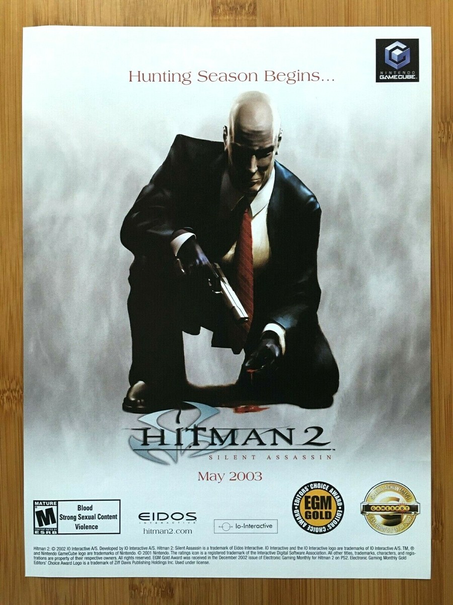 2002 Hitman 2 Silent Assassin PS2 Playstation 2 Vintage Print Ad
