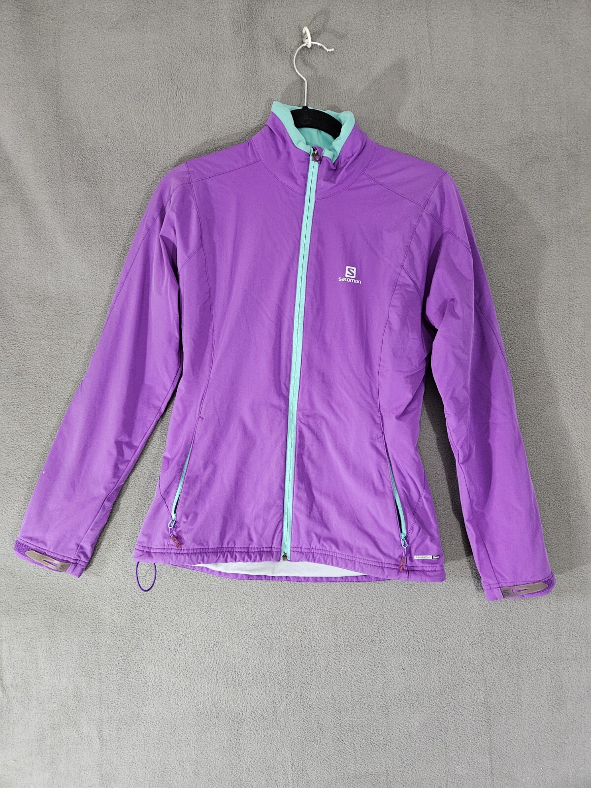 SALOMON Giacca Donna Piccola Viola Verde Soft Shell Giacca Sportiva Foderata Calda