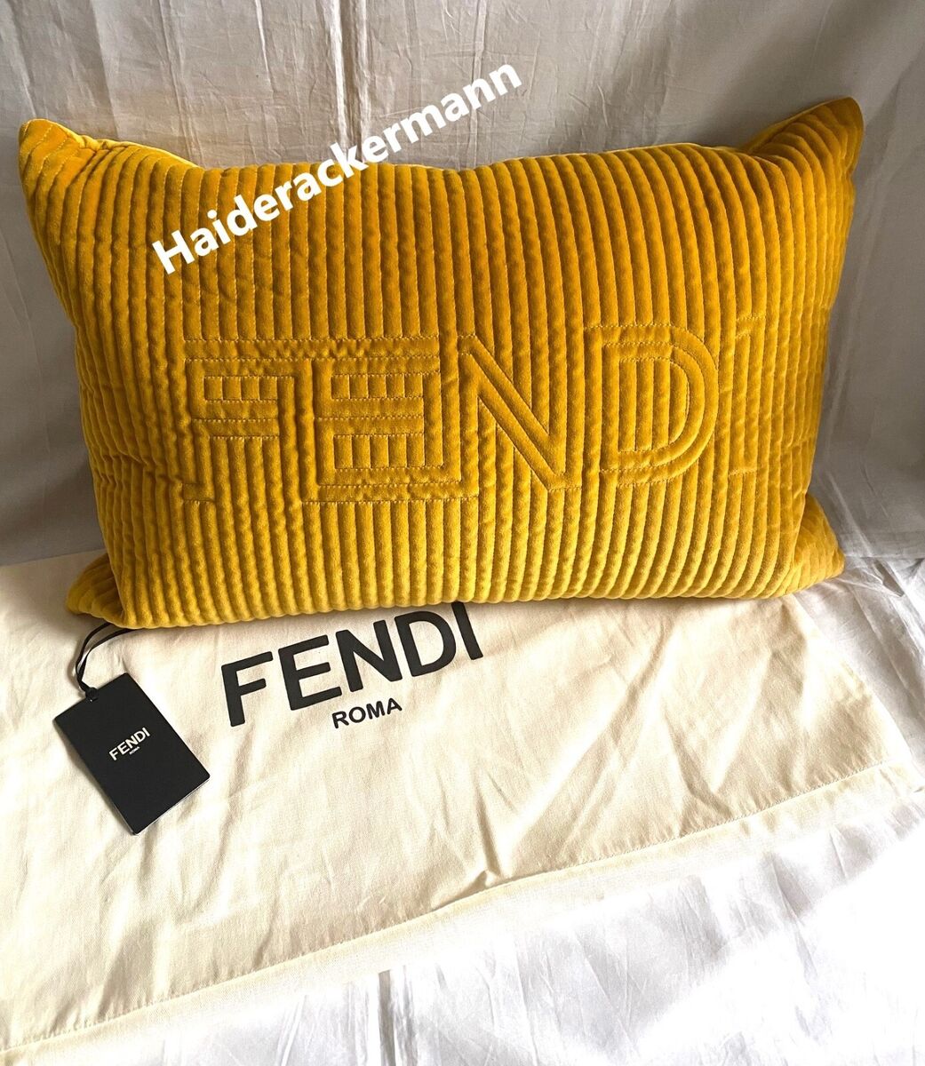 Fendi Casa 2020 logo cushion for home mania monster kan i box fur