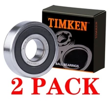 2PCS TIMKEN 6304-2RS 20X52X15MM Double Rubber Seal Ball Bearings 6304RS