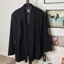 Requirements Women's 24w Black Open Front Collar Pockets Lined  Jacket Nwt $58