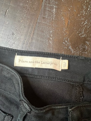 Pilcro & The Letterpress Jeans Womens 27 High Rise Skinny Jegging Stretch Black - Picture 8 of 11