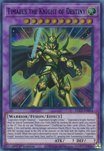 Yugioh - Timaeus the Knight of Destiny - 1st Edition Ultra Rare Holographic  Card