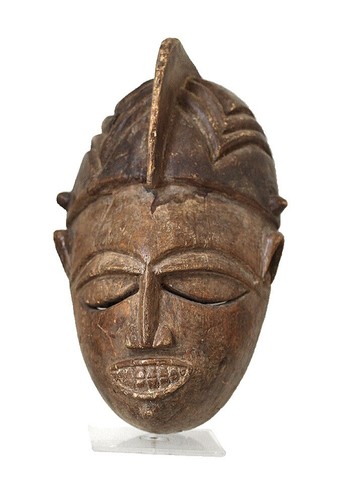 an old authentic antique african passport mask dan tribe from