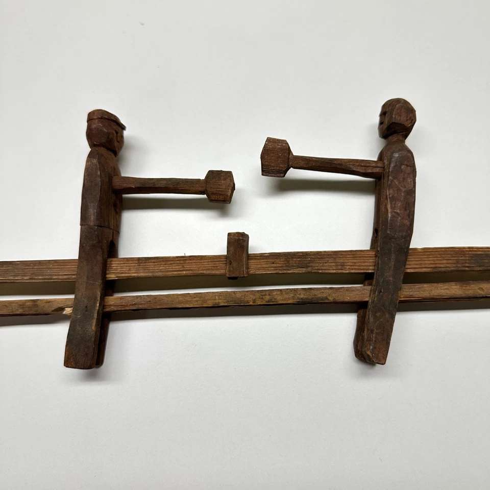 Folk Art Mechanical Men Hammering Wood Primitive Americana OOAK - Image 4 of 4