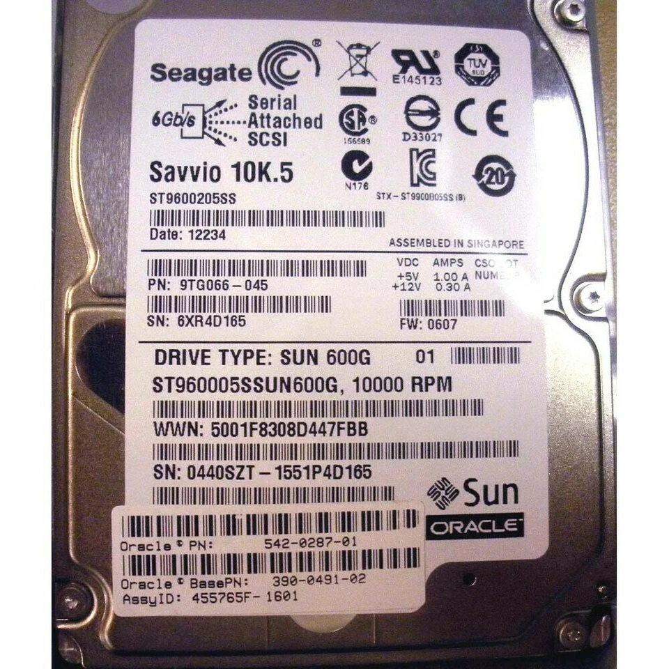 Sun 542-0287 Hard Drive SE6X3K11Z 600GB 10K SAS - Image 2 of 3