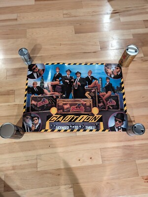 Rare 1991 Blues Brothers Budweiser Beer Poster Licensed To Thrill 28x20