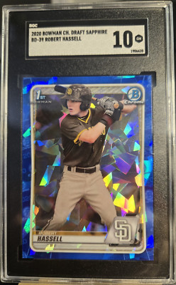 2020 BOWMAN CHROME SAPPHIRE ROBERT HASSELL BD-39 SGC 10 GM | eBay