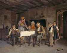 oil painting handpainted on canvas "Surprise Party "