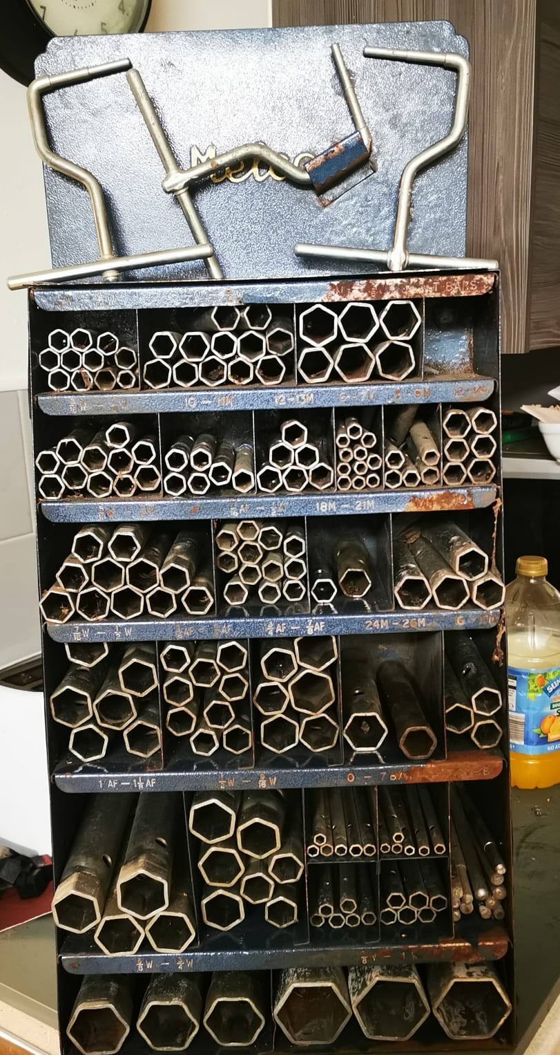 vintage merco box spanner retail display automobilia shop joblot