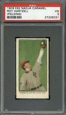 1909 E92 Nadja Caramel Roy Hartzell (Fielding) PSA 3 “VG” St. Louis Browns