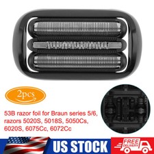 For Fit BRAUN 53B Series 5/6 2PCS Replacement Electric Shaver Head Foil Blade 