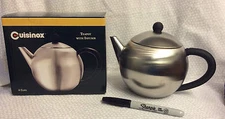 New-Cuisinox Stainless 28 oz Teapot with infuser-ship free