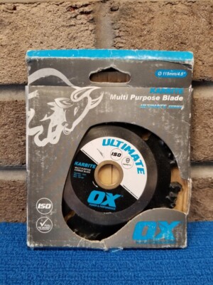 Ox Tools Ultimate UKB 4.5'' Karbite/Carbide Multi-Purpose Blade (7/8''-5/8'' Bore)