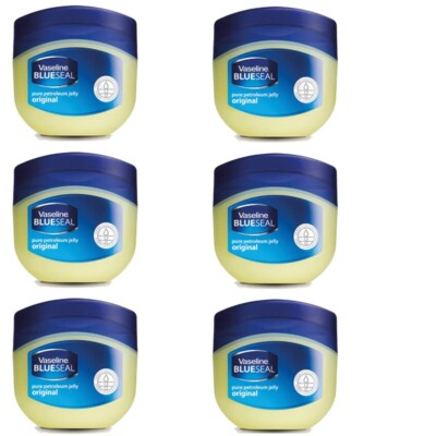 6 Pack Vaseline Original Pure Petroleum Jelly, 100ml (3.38oz) 
