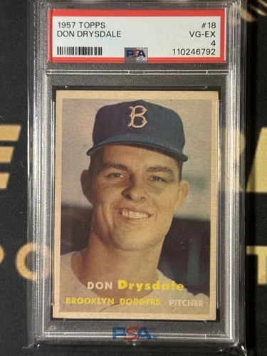 1957 Topps - Don Drysdale (RC) - PSA 4