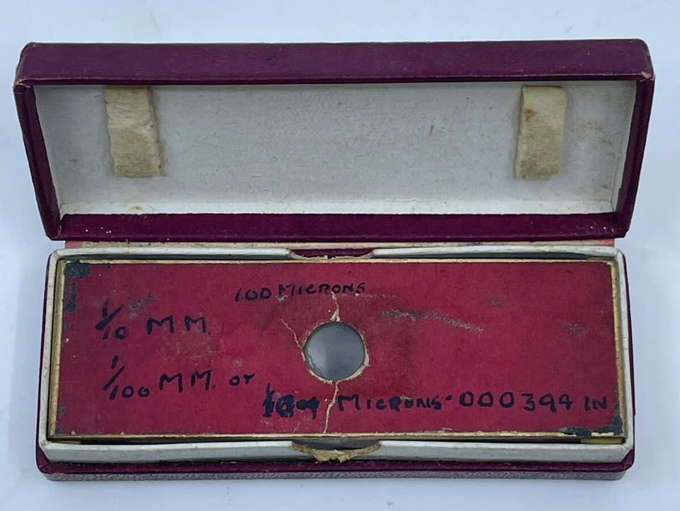 Винтажный микроскоп микрометр масштаб слайд R & J Beck 1900-х Ernesto Caballero РЕДКАЯ - Изображение 4 из 4