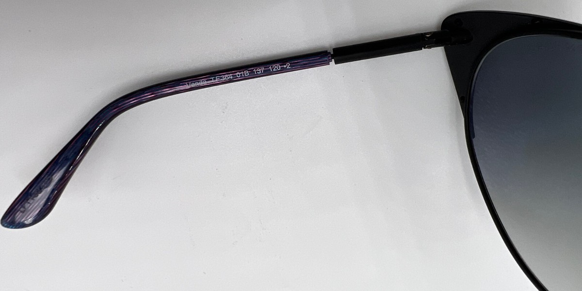 Authentic TOM FORD Vanda TF364 01B Black Purple Cat Eye  display picture 1