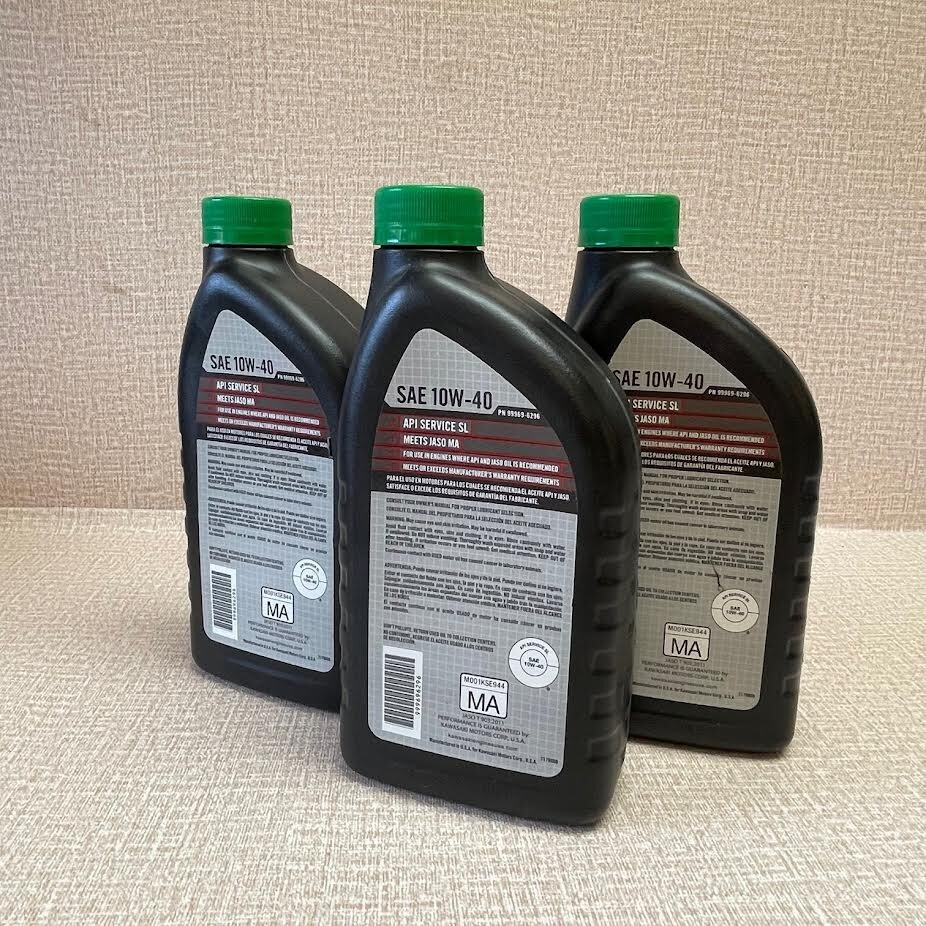 Kawasaki 99969-6296 4-Cycle Engine Oil 32oz SAE 10W-40 (3) | eBay