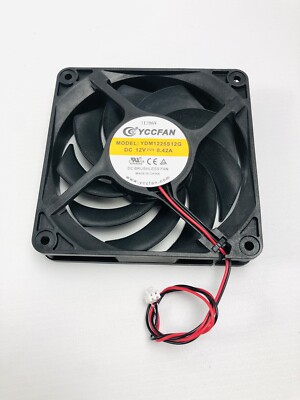 YCCFAN Pc Lüfter YDM1225S12G  12 Volt Kühler Ventilator in Schwarz