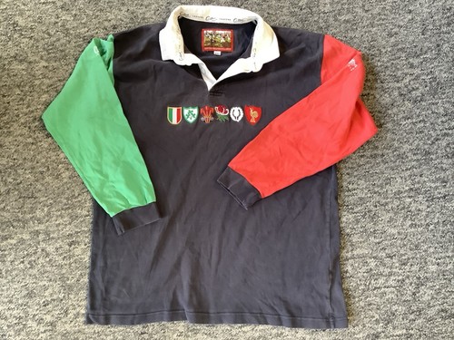 Cotton Traders Vintage Mens Six Nations Rugby Shirt XXL Long Sleeve Jersey Top