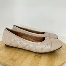 Vionic Desiree Quilted Ballet Flat Shoes Slip On Supportive Orthotic Size 7.5