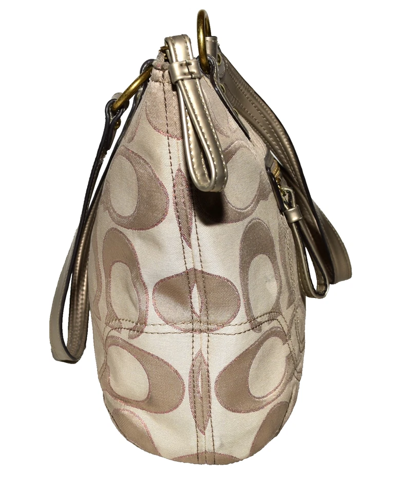 Bolso de hombro Coach 23473 Poppy Signature Jacquard Hobo Foto 3 de 4