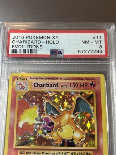 2016 Pokemon Xy Evolutions Charizard Holo Evolutions #11 PSA 8 - Picture 2 of 3