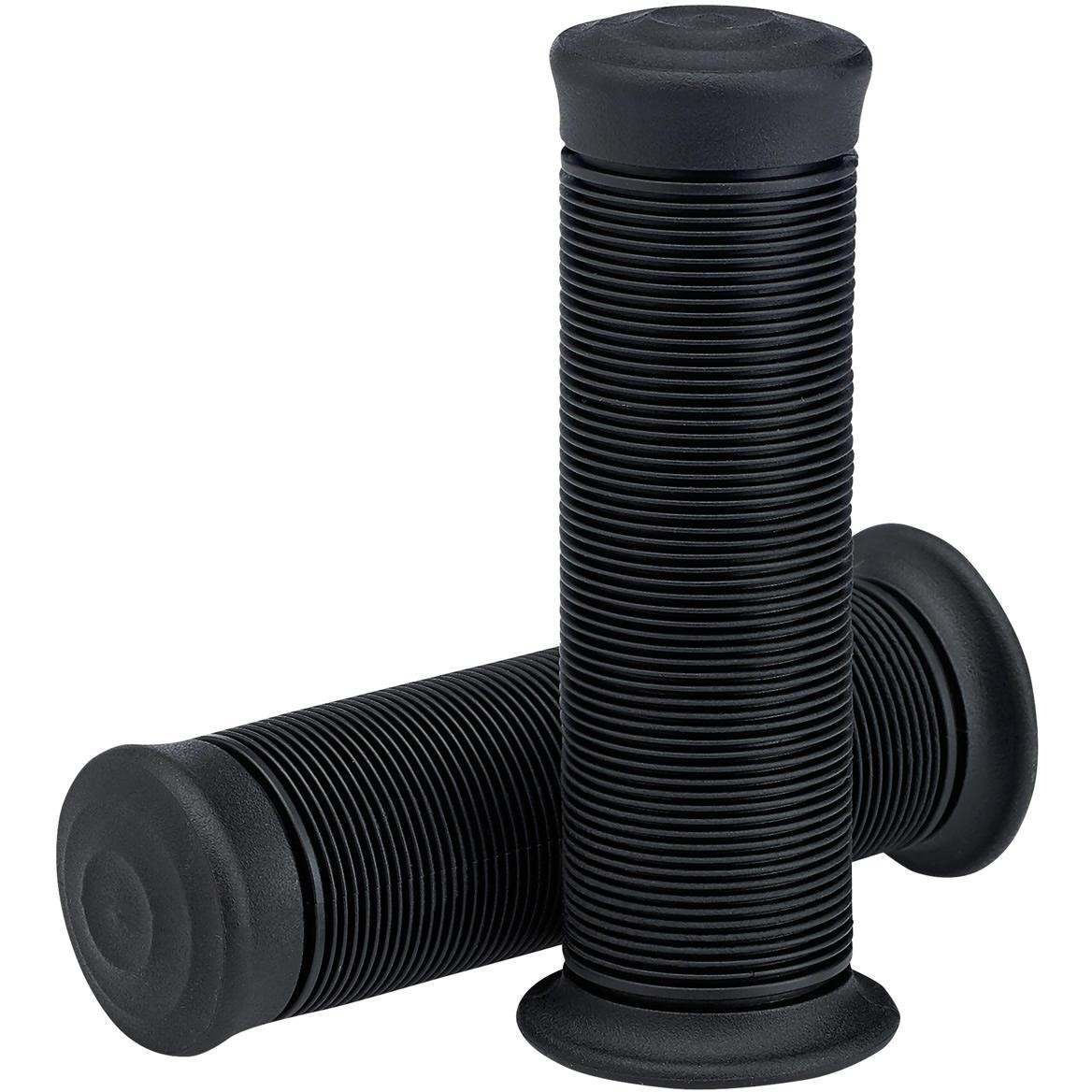 Biltwell Kung Fu 1"" (25mm) Handlebar Grips in TPV Rubber Pair -  Black
