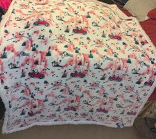 New SNOOPY BLANKET by Berkshire Woodstock Peanuts Pink Rose Sherpa Fleece
