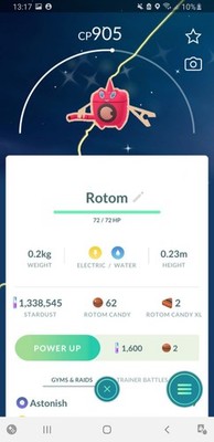 New Shiny Rotom Wash  Pokemon Go 
