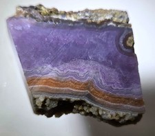Royal Aztec Purple Lace Agate Slab  Rare Vintage   25.3 grams   SAA001